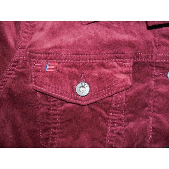 EV1 Love By Ellen Degeneres Jacket Women Sz L Maroon Long Sleeve Winter Designer - Picture 2 of 8